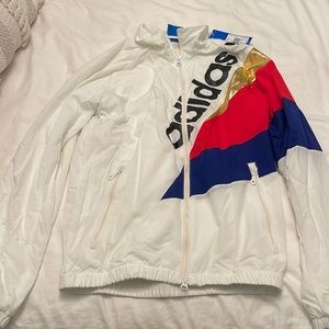 Adidas white light jacket